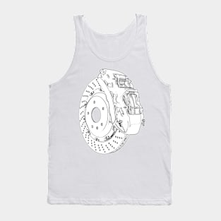 Brake Disc Wireframe Tank Top